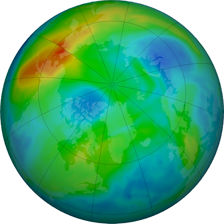 Arctic ozone map for 04 November 2021